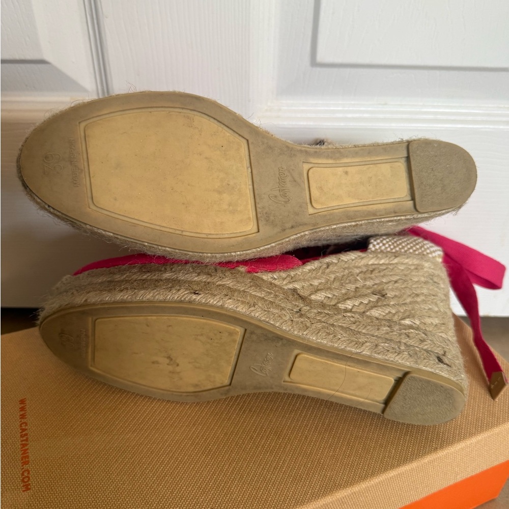Castañer Chiara Pink Espadrille Wedge Sandals - Picture 6 of 7